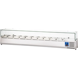 Vitrina refrigerada com vidro 2000 Mm 10x Gn 1/4 Stalgast 834141