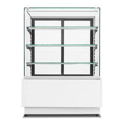 Vitrina refrigerada para confeitaria Dolce Visione Premium 900 | interiores em aço inoxidável | 900x690x1300 mm