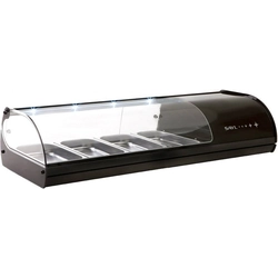 Vitrina Refrigerada Tapas 4x Gn 1/3 Sayl Negro V4n