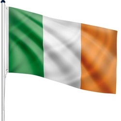 Vlaggenmast compleet met Ierse vlag - 650 cm