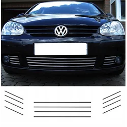 VW GOLF V 5 - CHROME GRILL juostelės, buferio manekenas