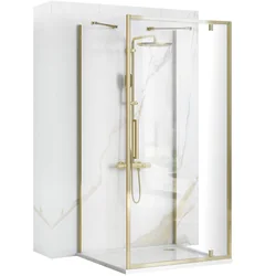 Wall-mounted shower cabin Rea Rapid Swing Gold