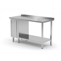 Wall table, cabinet with hinged door and shelf - cabinet on the left 1700 x 700 x 850 mm POLGAST 126177-L 126177-L