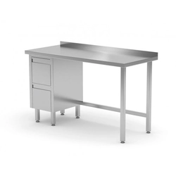 Wall table, cabinet with two drawers - drawers on the left side 1300 x 700 x 850 mm POLGAST 123137-L 123137-L
