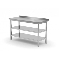 Wall table with two shelves 1700 x 600 x 850 mm POLGAST 103176/2 103176/2