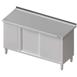 Wandtisch mit Schrank (L), Schiebetüren 1600x600x850 mm