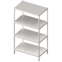 Warehouse rack, perforated shelves, 1000x400x1800 welded