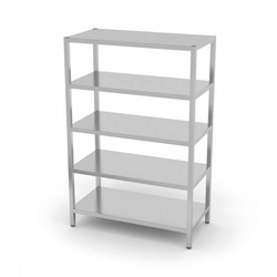 Warehouse rack with adjustable shelves, 5 full shelves 1100 x 700 x 1800 mm POLGAST 356117 356117