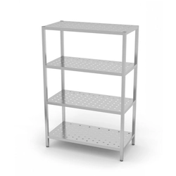 Warehouse shelf, 4 perforated shelves 1000 x 400 x 1800 mm POLGAST 344104 344104