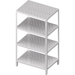 Warehouse shelf, perforated shelves, 1100x400x1800 screwed