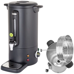 Warnik kaffevarmer med drypfri hane Black Concept Line 10 l - Hendi 211458