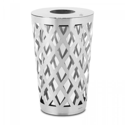 Waste bin - round - stainless steel / galvanized steel - gray ULSONIX 10050322 ULX-GB30