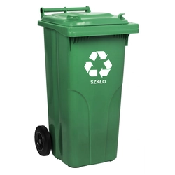 Waste container 120L basket - green