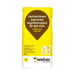 Weber webercem plan leveling mortar 60 cement 25 kg
