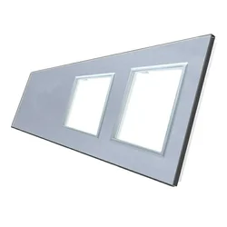 WELAIK trojnásobný sklenený panel 0+zás+zás - šedý