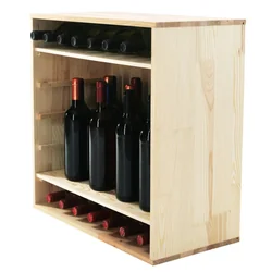 Wine rack, wooden stand, shelf RW-6-2