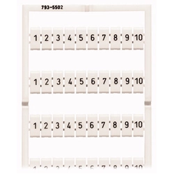 WMB marker label as a terminal board with a width 5 -17,5 mm stretchable z 5 mm to 5,2 mm plain for snap-on assembly white