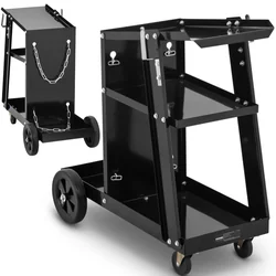 Workshop welding trolley with space for a gas cylinder 3 and shelves up to 80 kg
