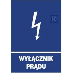 WYŁĄCZNIK PRĄDU TABLICA INFORMACYJNA