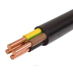 YKY instalační kabel 5X25.0 ŻO RE černý studený kabel CU drát 0.6/1KV KL.2