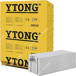 YTONG PP4,/0,6 S+GT 24 cm 240x599x199mm κατασκευαστής XELLA γλώσσα και αυλάκωση με προφίλ
