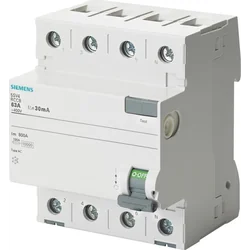 Захисний вимикач диференціального струму Siemens 4P 25A 0,3A Тип змінного струму 300 мА 400V SENTRON 5SV4642-0