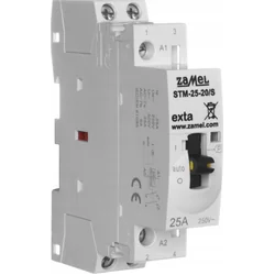 Zamel Modularer Schütz mit manueller Steuerung, Installation, 25A, 2xNO, 230V AC, Typ: STM-25-20/S EXT10000287