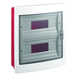 Zapuštěná 24 modulární rozvodná deska (2x12) IP40 transparentní dveře Viko Panasonic
