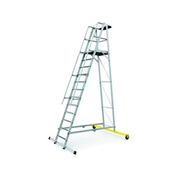 Zarges 12-degree rolling podium ladder