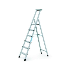 Zarges 6-degree anodized, riveted, single-sided stepladder
