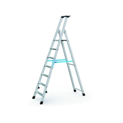 Zarges 7-step single-sided, flanged step ladder