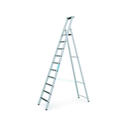 Zarges eenzijdig beloopbare platformladder 10 graden | Podiumhoogte: 2,64 m | Aluminium