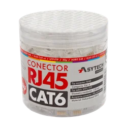 Zástrčka RJ-45 UTP Cat.6, 50u (100 ks) RJ45-CAT6-50U-JAR