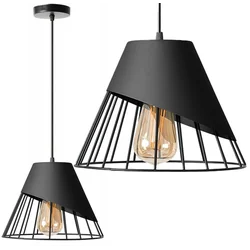 ZÁVĚSNÁ STROPNÍ LAMPA, KOVOVÁ LAMPA, APP227-1CP ČERNÁ