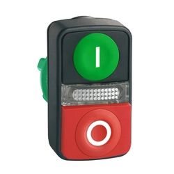 ZB5AW7L3741 Bouton I/O vert/rouge IP66