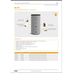 ZBB-0005 Puffertartály 200 l Ferroli FBK-PC0200 hőszivattyúkhoz fekete