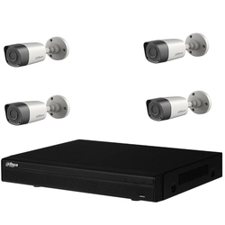 Zestaw 4 Kamery Zewnętrzny monitoring bullet HDCVI Dahua Cooper 2MP 1080 P, 3.6mm, Smart IR 20m, IP67, DVR 4 kanałów