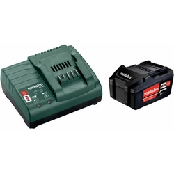 Zestaw baterii i ładowarki Metabo Basic-Set 1xLi-Ion 4,0Ah 18 V | 4 Ah