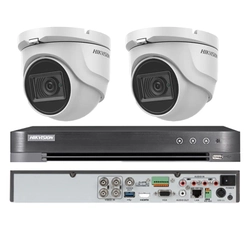 Zestaw do monitoringu Hikvision 2 kamer wewnętrznych 4 w 1, 8MP, 2.8mm, IR 30m, DVR 4 kanały 4K 8MP