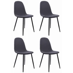 Židle DART - tmavě šedá / černé nohy x 4