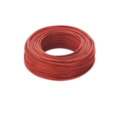 Zonnekabel 4mm koperrol 200m rood