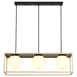 Zwart-gouden plafondlamp APP1164-3CP