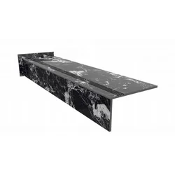 ZWARTE marmerachtige traptegels 200x30 structuur - stootbord + plint