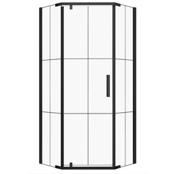 Zwarte vijfhoekige douchecabine Kerra Metro 90x90x190