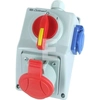 CEE socket outlet, disconnectable, with fuse Elektromet 974012 400 V (50+60 Hz) red Red IP54 With on/off switch, without locking Plastic