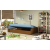 NABBI Pinerolo 80 P single bed (couch) with storage light brown