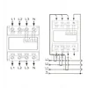 Three-phase digital consumption meter with current transformer indirect measurement 6A 4 modules