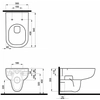 Wall-hung WC Koło Traffic Rimfree (rimless)