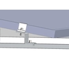 Low holder for the roof membrane non-invasive ballast construction