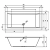 Riho Lugo rectangular bathtub 180x90 cm